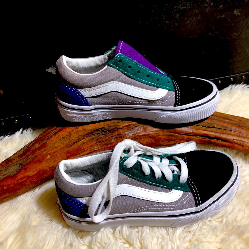 Vans Skateboard Multicolor Low-Top Sneakers kids size 12